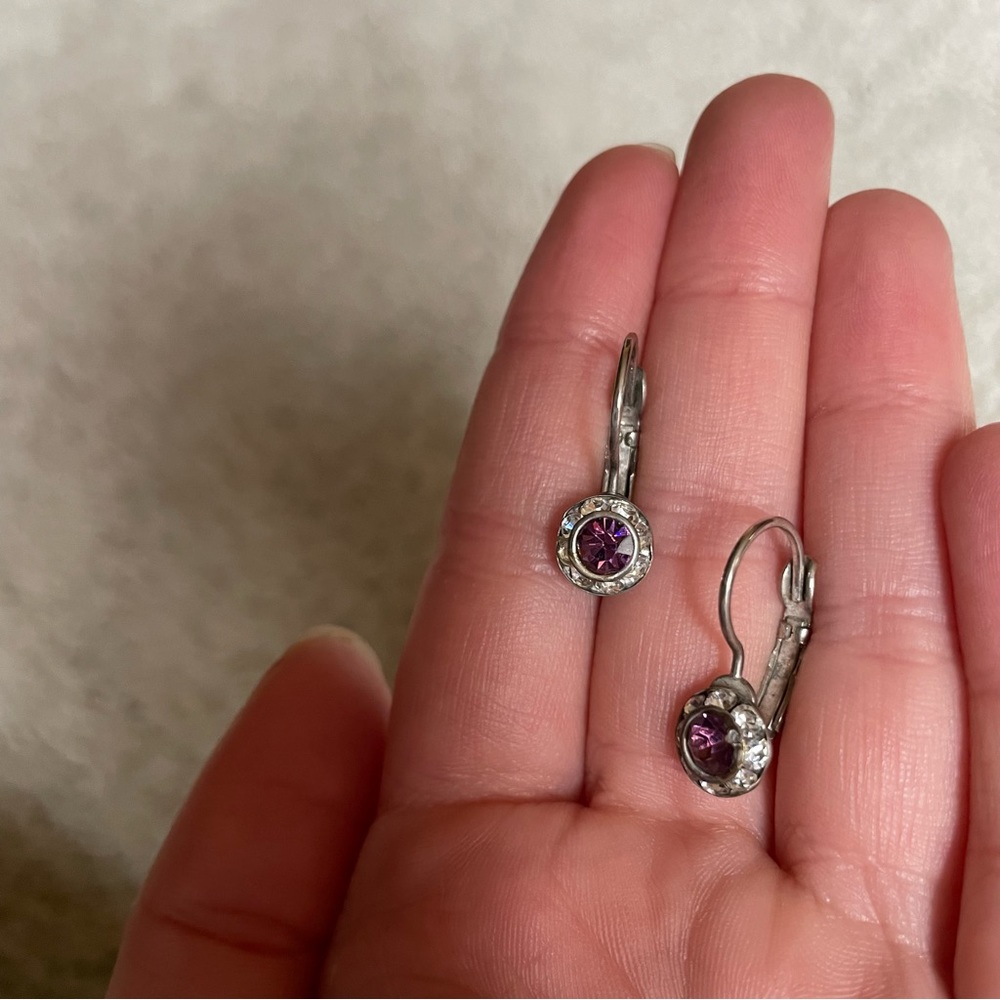 Sabika Purple Stone Earrings